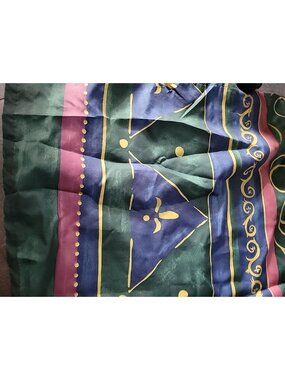 Springs Home  Vintage  Shower Curtain  Blue Green Purple Art Deco 69 x 69 Inch